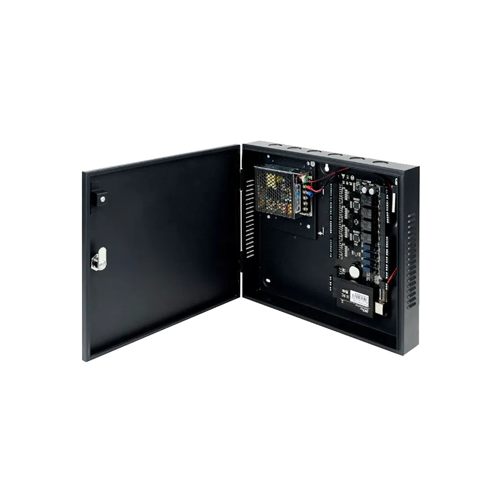 Installation du contrôleur ZKTeco C3-400 dans une armoire électrique.
