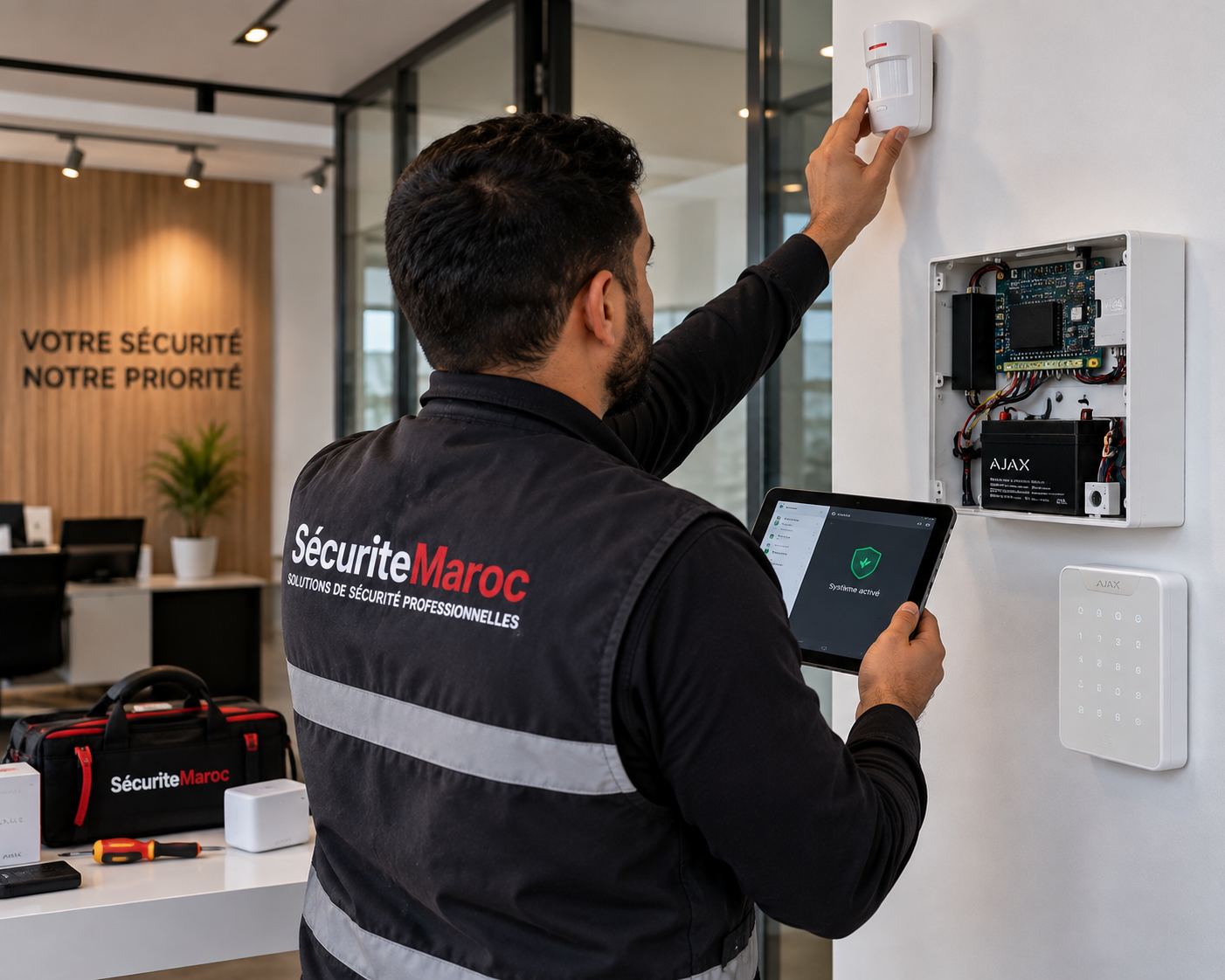 Installation professionnelle d’un système d’alarme anti-intrusion au Maroc